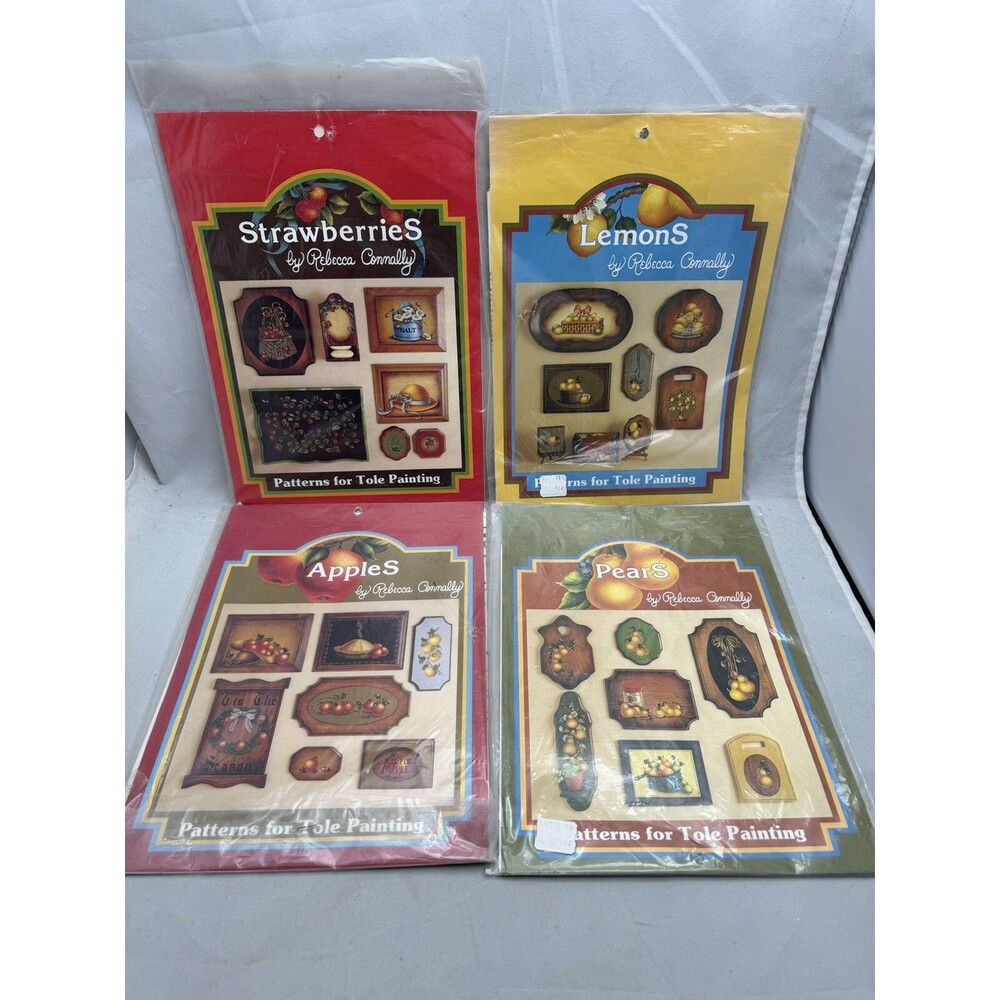 Rebecca Connally Folk Art Tole Painting Instruction Pattern Fruit Pear Lemon